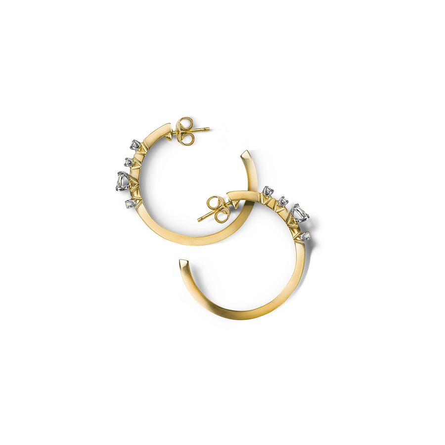 Yellow 'Balance' hoop earrings medium size  BALANCE | OR CERCHIO MEDIOAU18G CT.0,32